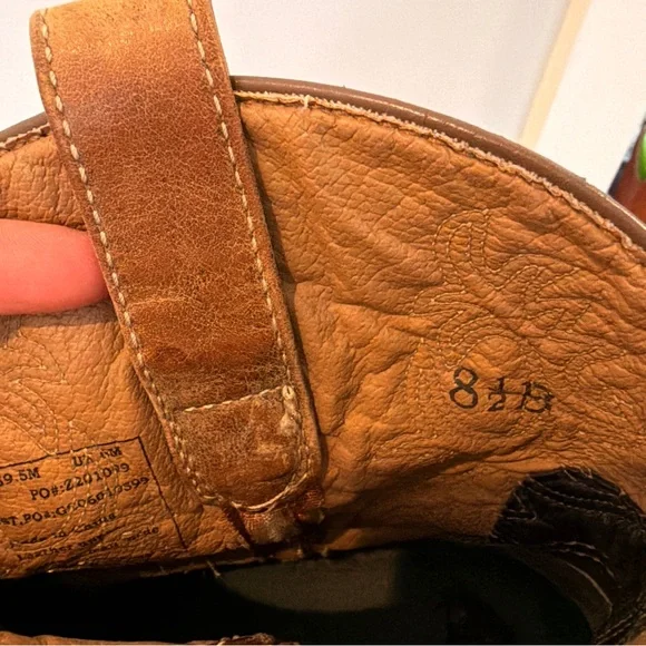 Ariat Fatbaby Light Brown Leather Cowboy Boots 8.5 B  Western - Picture 5 of 8